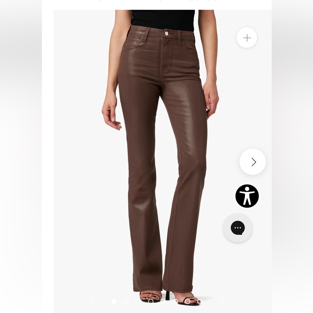 Joe's Jeans Sz 31 The Charlie High Rise Skinny Ankle Chocolate Brown